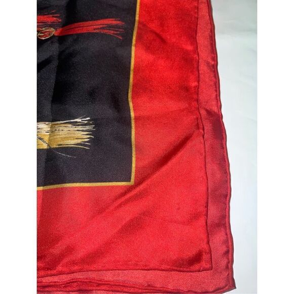 Ralph Lauren NWT Womens Scarf 100% SILK Rope & Tassel 56cm x 56cm 22” x 22” NEW - Picture 4 of 5